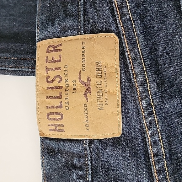 Hollister Slim Straight Blue Jeans Denim Pants Medium Wash Button Fly Pockets 30 - Picture 4 of 12